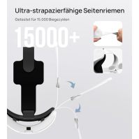 TRANSNOVO Elite Strap kompatibilní s příslušenstvím Meta Quest 3S/Quest 3, 10000 mAh bateriový pack, hlavový popruh s mechanisme